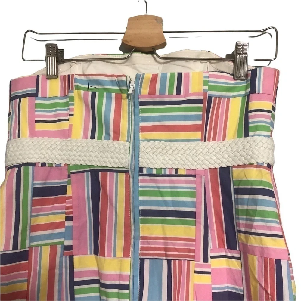 Lilly Pulitzer dress strapless dress size 4 patchwork 90s y2k academia preppy - Picture 6 of 12